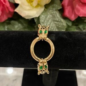 St. Thomas Double Leopard Head Statement Bracelet